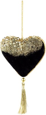 Подвеска новогодняя Азалия Декор Сердце с кисточкой 688211349 - фото