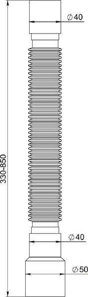 Слив (гофра) РМС ГО-0.8м