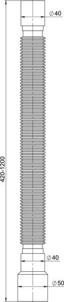Слив (гофра) РМС ГО-1.2м