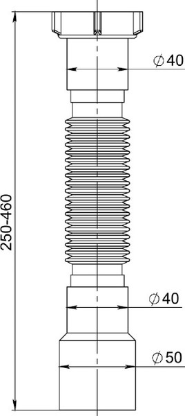 Слив (гофра) РМС ГОГ-0.4м