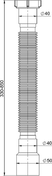 Слив (гофра) РМС ГОГ-0.8м