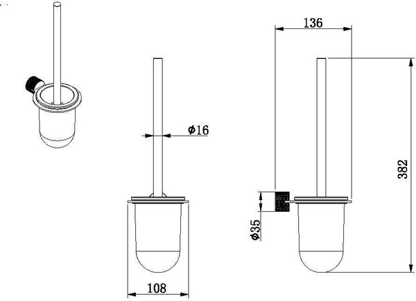 Ершик для унитаза Allen Brau Priority 6.31С09-BN / 327944