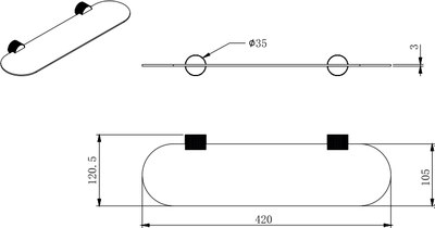 Полка для ванной Allen Brau Priority 6.31C13-BN / 327956