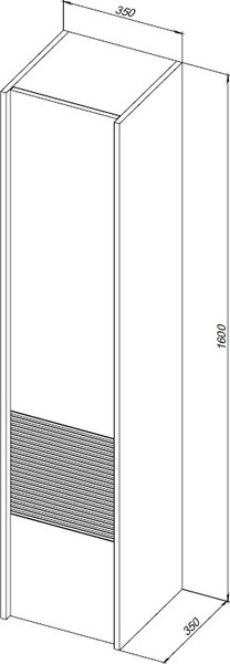Шкаф-пенал для ванной Aquanet Вита 35 / 332447