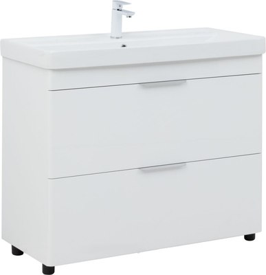 Тумба с умывальником Aquanet Ирис New 100 / 339257 - фото