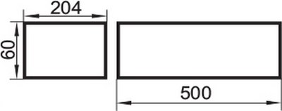 Воздуховод жесткий Семь ветров Канал ПВХ плоский 204x60мм / 8005
