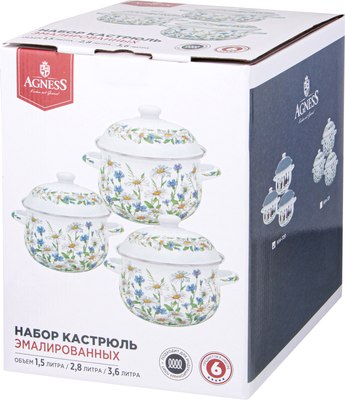 Набор кастрюль Agness 934-720