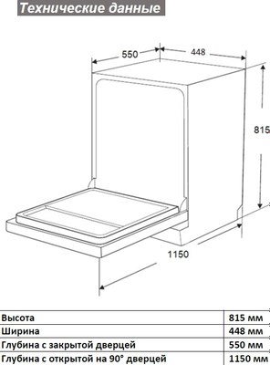 Посудомоечная машина Zigmund & Shtain DW 303.4