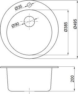 Мойка кухонная AV Engineering Point AVE495495WTA