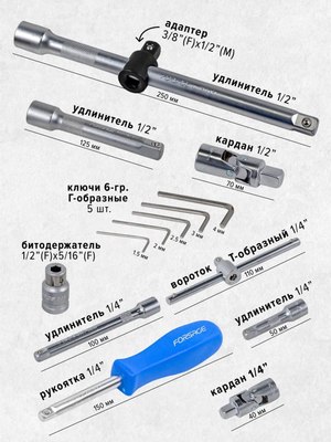 Набор автоинструмента Forsage F-41082-5L New