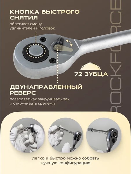 Универсальный набор инструментов RockForce RF-41082-5L New