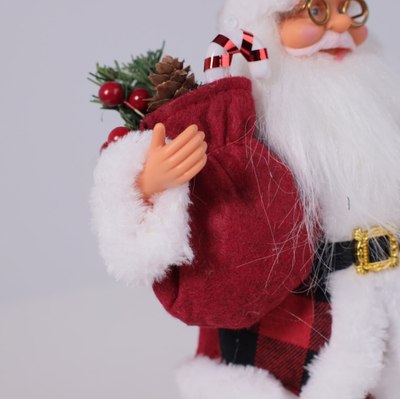 Фигура под елку AksHome Санта-Клаус с мишкой