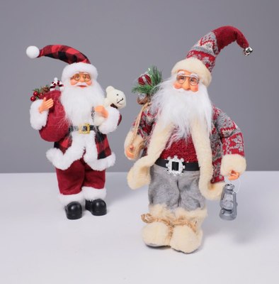 Фигура под елку AksHome Санта-Клаус с мишкой