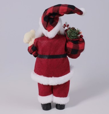 Фигура под елку AksHome Санта-Клаус с мишкой