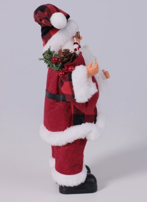 Фигура под елку AksHome Санта-Клаус с мишкой