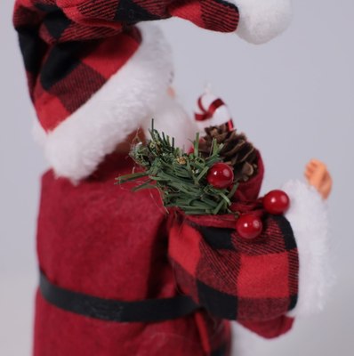 Фигура под елку AksHome Санта-Клаус с мишкой
