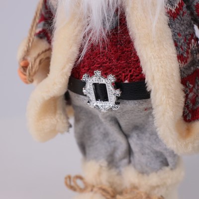 Фигура под елку AksHome Санта-Клаус с фонариком