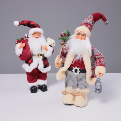 Фигура под елку AksHome Санта-Клаус с фонариком