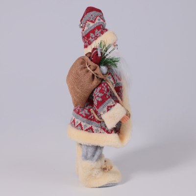 Фигура под елку AksHome Санта-Клаус с фонариком