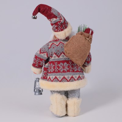 Фигура под елку AksHome Санта-Клаус с фонариком