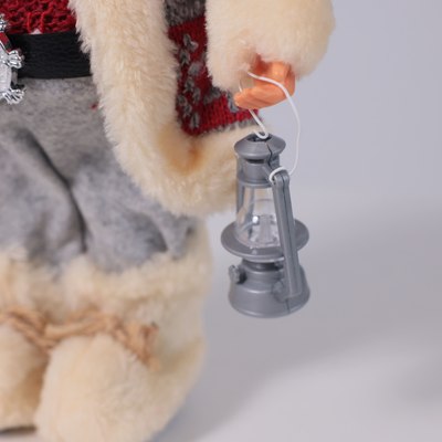 Фигура под елку AksHome Санта-Клаус с фонариком