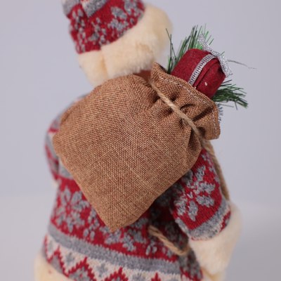 Фигура под елку AksHome Санта-Клаус с фонариком