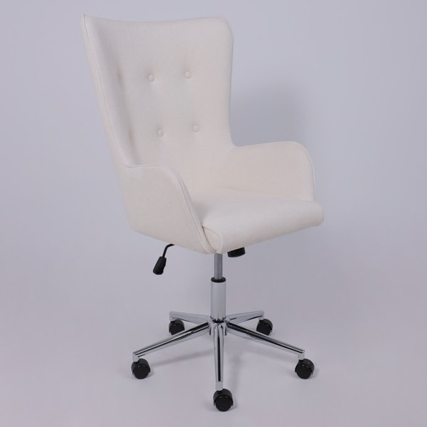 Кресло офисное AksHome Bella XL chrome Buble White 15