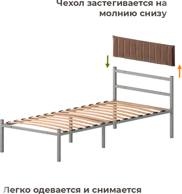 Двуспальная кровать Домаклево Лофт Компакт 90x190