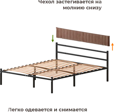 Двуспальная кровать Домаклево Лофт Компакт 180x200