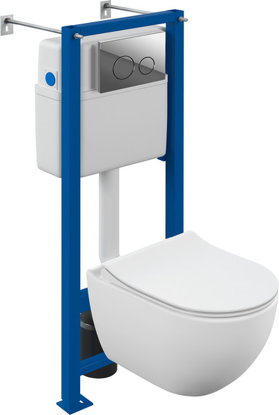 Унитаз подвесной с инсталляцией Cersanit Brasko Smart CO DPL EO Slim + Vector / 68302 - фото