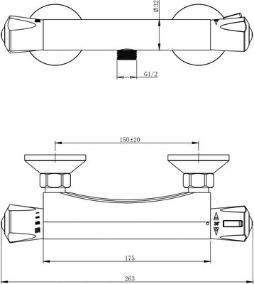 Смеситель Gross Aqua Thermofix Basiс 5980116C