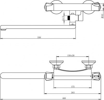 Смеситель Gross Aqua Thermofix Basiс 7980116C-35F