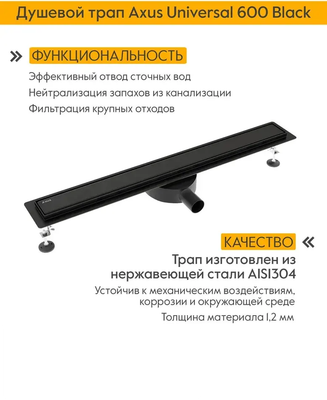 Трап для душа Axus Universal tdu600b