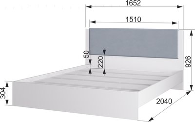 Двуспальная кровать Аквилон Акцент №16М 160x200