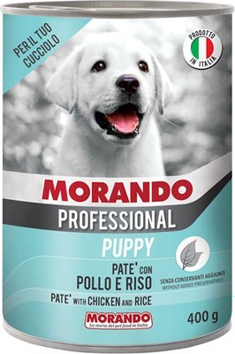 Влажный корм для собак Morando Professional Line паштет для щенков с курицей и рисом - фото