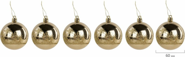 Набор шаров новогодних Золотая сказка 592170