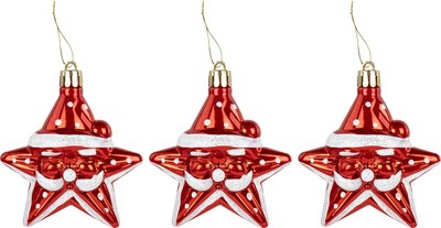 Набор елочных игрушек Золотая сказка Звезды с усами / 592172 - фото