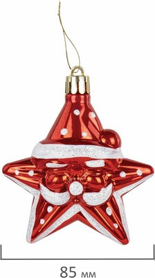 Набор елочных игрушек Золотая сказка Звезды с усами / 592172
