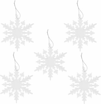 Набор елочных игрушек Золотая сказка Снежинки акриловые / 592148 - фото