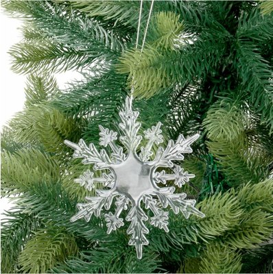 Набор елочных игрушек Золотая сказка Снежинки акриловые / 592148