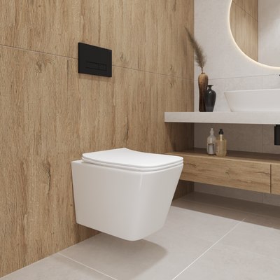 Унитаз подвесной Lauter Square с жестким сиденьем Soft Close / 214903