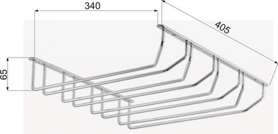 Держатель для бокалов AKS четырехрядный