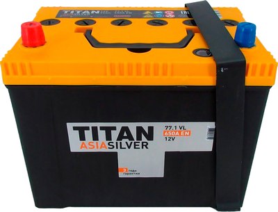 Автомобильный аккумулятор TITAN Asia Silver B01 650A L+ (77 А/ч) - фото