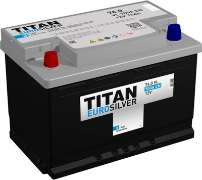 Автомобильный аккумулятор TITAN Euro Silver 700A L+ (76 А/ч) - фото