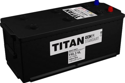 Автомобильный аккумулятор TITAN Standart 1150A R+ (190 А/ч) - фото