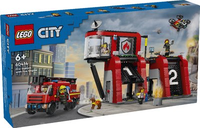 Конструктор Lego City Fire Station with Fire Truck 60414 - фото