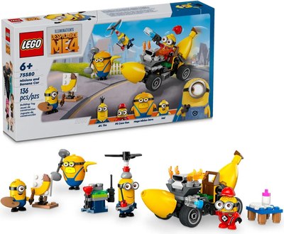 Конструктор Lego Minions Миньоны и машина-банан 75580