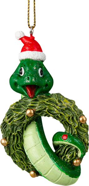 Елочная игрушка Erich Krause Decor. Змейка с венком / 62462 - фото