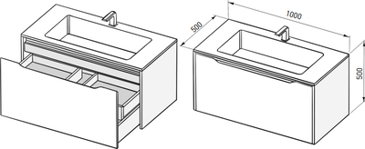 Тумба под умывальник Salini Smile 100 / S1000A
