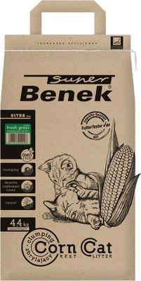 Наполнитель для туалета Super Benek Corn Cat Ультра Свежая трава - фото